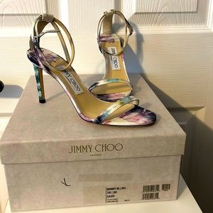 New Jimmy Choo Minny 85 Tie dye Sz 36.5